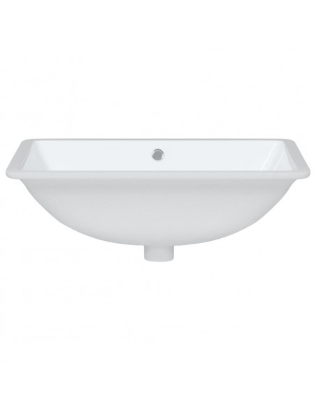 Lavandino da Bagno Bianco 60x40x21 cm Rettangolare in Ceramica