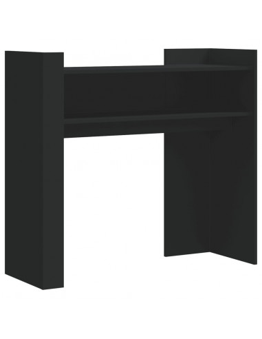 Tavolino Consolle Nero 100x35x90 cm in Legno Multistrato