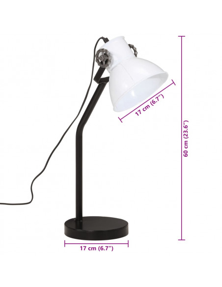 Lampada da Scrivania 25 W Bianca 17x17x60 cm E27