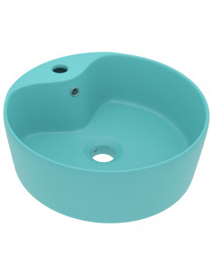 Lavandino con Troppopieno Verde Chiaro Opaco 36x13 cm Ceramica 2