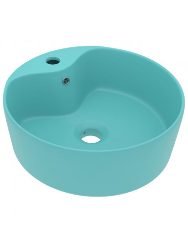 Lavandino con Troppopieno Verde Chiaro Opaco 36x13 cm Ceramica