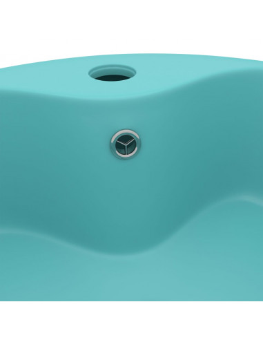 Lavandino con Troppopieno Verde Chiaro Opaco 36x13 cm Ceramica