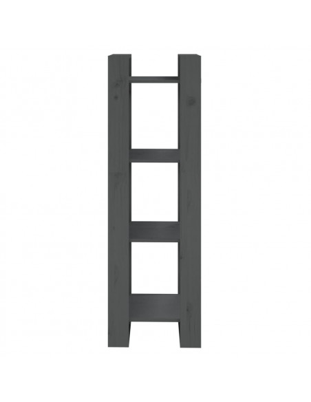 Libreria/Divisorio Grigio 41x35x125 cm Legno Massello di Pino