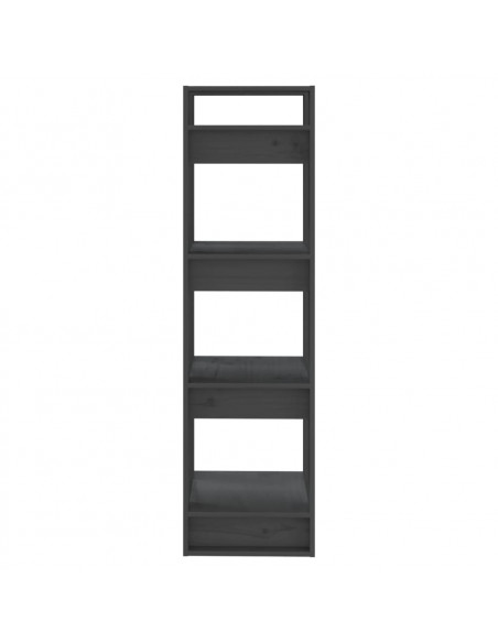 Libreria/Divisorio Grigio 41x35x125 cm Legno Massello di Pino