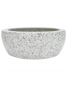 Lavabo da Appoggio Grigio Rotondo Φ41x14 cm Ceramica 2