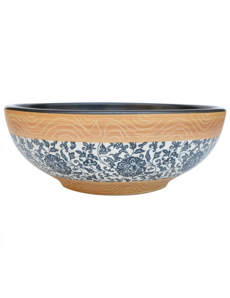 Lavabo da Appoggio Multicolore Rotondo Φ41x14 cm Ceramica