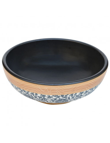 Lavabo da Appoggio Multicolore Rotondo Φ41x14 cm Ceramica