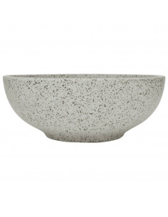 Lavabo da Appoggio Grigio Rotondo Φ41x14 cm Ceramica 2