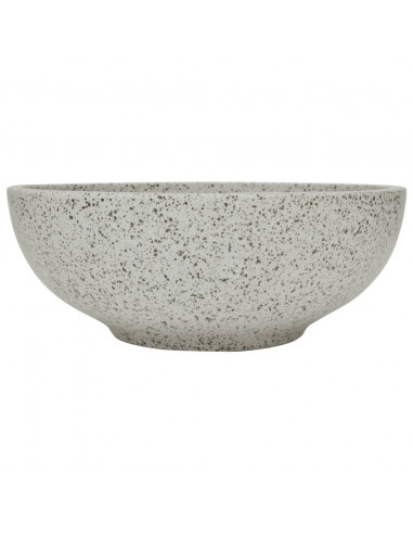 Lavabo da Appoggio Grigio Rotondo Φ41x14 cm Ceramica