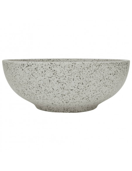 Lavabo da Appoggio Grigio Rotondo Φ41x14 cm Ceramica