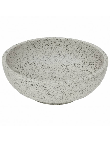 Lavabo da Appoggio Grigio Rotondo Φ41x14 cm Ceramica