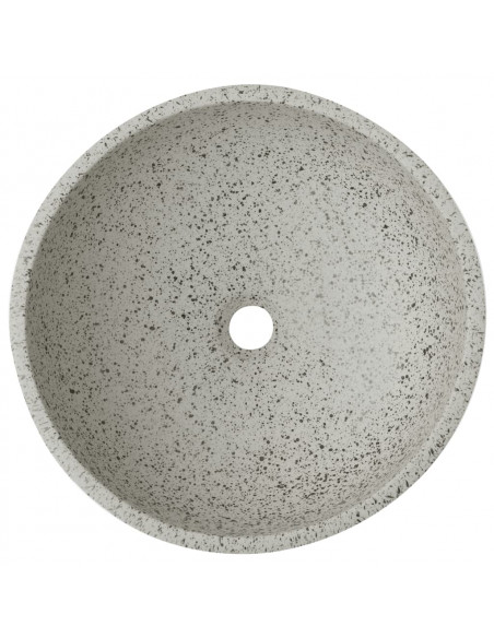 Lavabo da Appoggio Grigio Rotondo Φ41x14 cm Ceramica