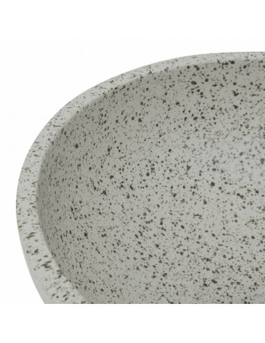 Lavabo da Appoggio Grigio Rotondo Φ41x14 cm Ceramica