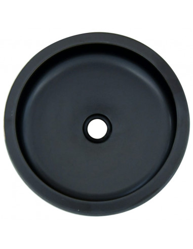 Lavabo da Appoggio Nero e Blu Rotondo Φ41x14 cm Ceramica