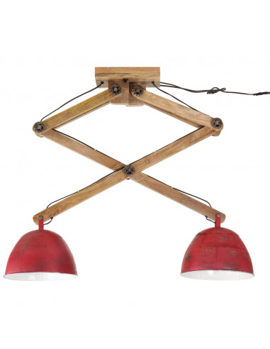 Lampada da Soffitto 25 W Rosso Anticato 29x18x85 cm E27