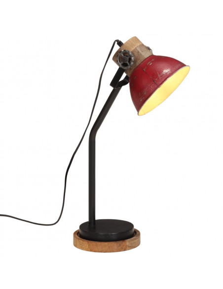 Lampada da Scrivania 25 W Rosso Anticato 18x18x60 cm E27