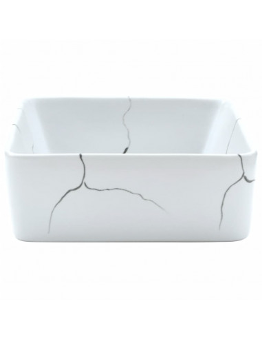 Lavabo da Appoggio Bianco Rettangolare 46x35,5x13 cm Ceramica
