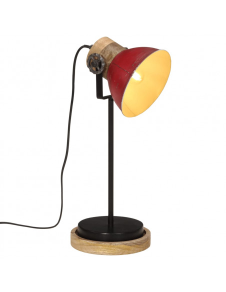 Lampada da Scrivania 25 W Rosso Anticato 17x17x50 cm E27