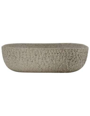 Lavabo da Appoggio Grigio Rettangolare 48x37,5x13,5 cm Ceramica