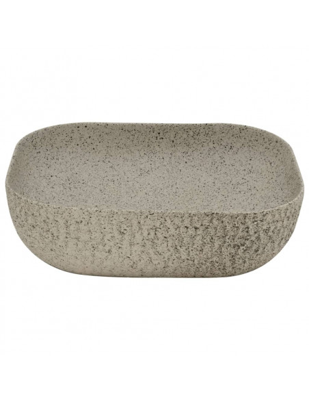 Lavabo da Appoggio Grigio Rettangolare 48x37,5x13,5 cm Ceramica