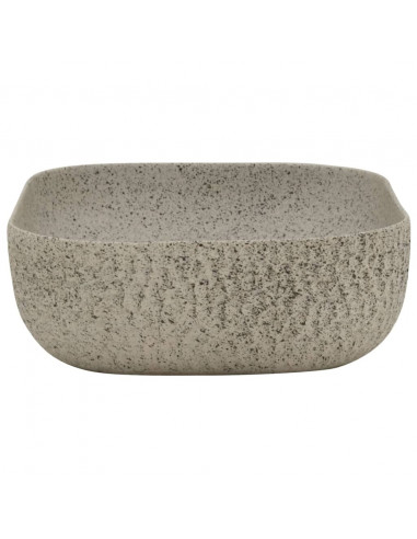 Lavabo da Appoggio Grigio Rettangolare 48x37,5x13,5 cm Ceramica