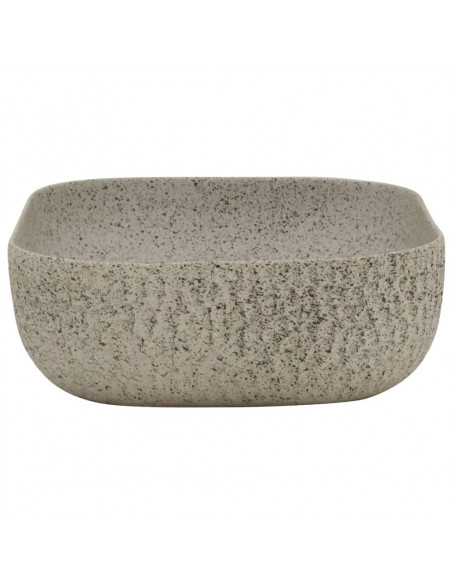 Lavabo da Appoggio Grigio Rettangolare 48x37,5x13,5 cm Ceramica