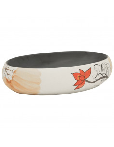 Lavabo da Appoggio Multicolore Ovale 59x40x15 cm Ceramica 2