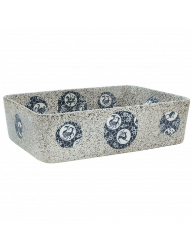 Lavabo Appoggio Multicolore Rettangolare 46x35,5x13 cm Ceramica