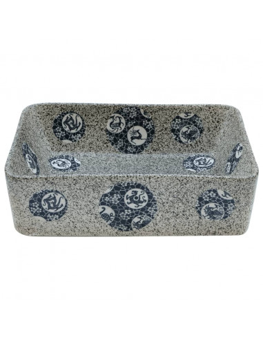 Lavabo Appoggio Multicolore Rettangolare 46x35,5x13 cm Ceramica