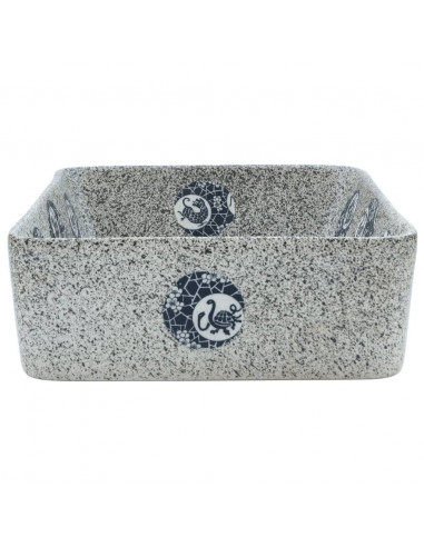 Lavabo Appoggio Multicolore Rettangolare 46x35,5x13 cm Ceramica