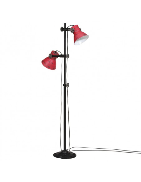 Lampada da Terra 25 W Rosso Anticato 25x25x90/140 cm E27