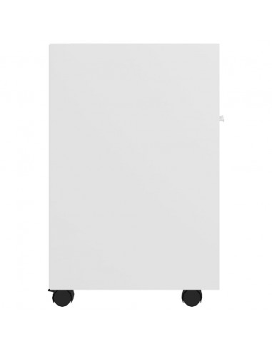 Credenza con Ruote Bianca 33x38x60 cm in Legno Multistrato