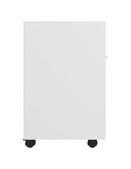 Credenza con Ruote Bianca 33x38x60 cm in Legno Multistrato