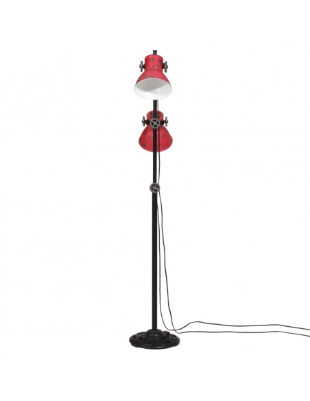 Lampada da Terra 25 W Rosso Anticato 25x25x90/140 cm E27