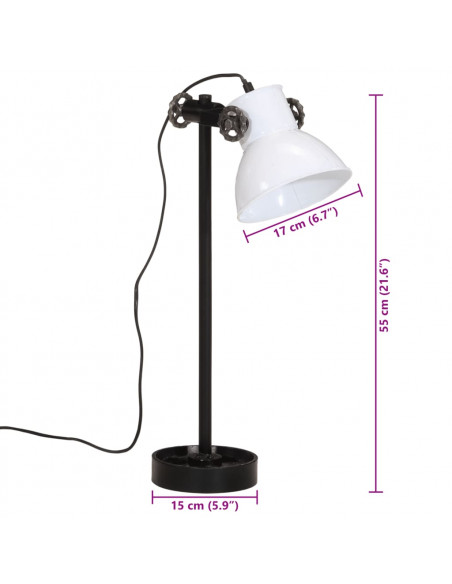 Lampada da Scrivania 25 W Bianca 15x15x55 cm E27