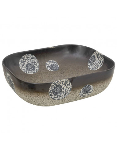 Lavabo Appoggio Multicolore Rettangolare 48x37,5x13,5 Ceramica