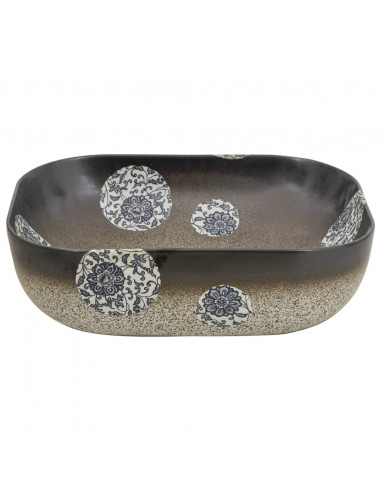 Lavabo Appoggio Multicolore Rettangolare 48x37,5x13,5 Ceramica