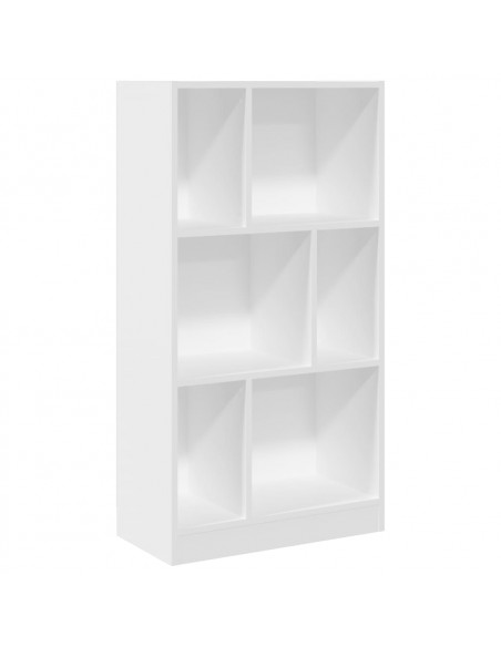 Libreria Bianca 57x28,5x107,5 cm in Legno Multistrato