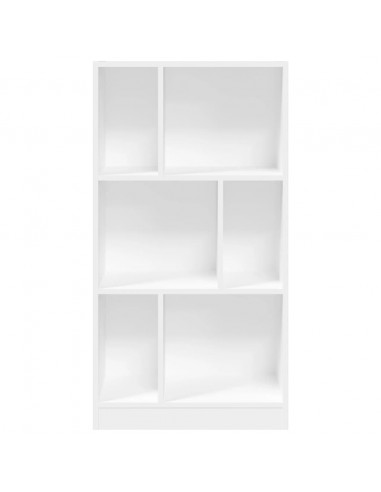 Libreria Bianca 57x28,5x107,5 cm in Legno Multistrato
