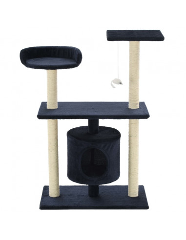 Albero per Gatti con Tiragraffi in Sisal 95 cm Blu Scuro
