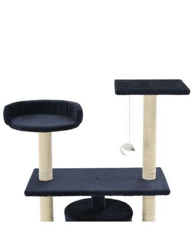 Albero per Gatti con Tiragraffi in Sisal 95 cm Blu Scuro