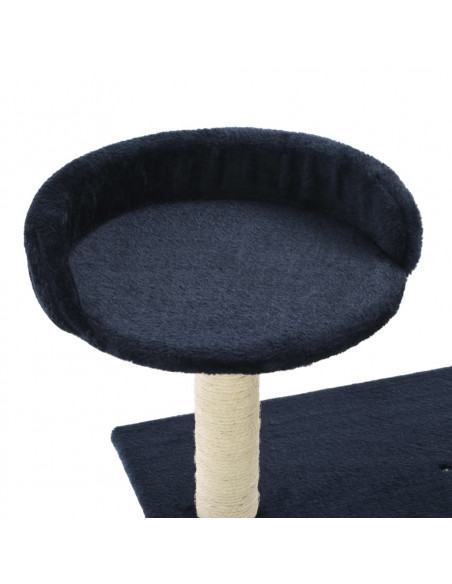 Albero per Gatti con Tiragraffi in Sisal 95 cm Blu Scuro