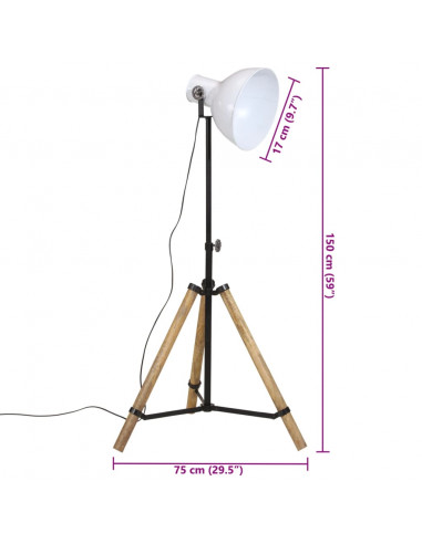 Lampada da Terra 25 W Bianca 75x75x90-150 cm E27