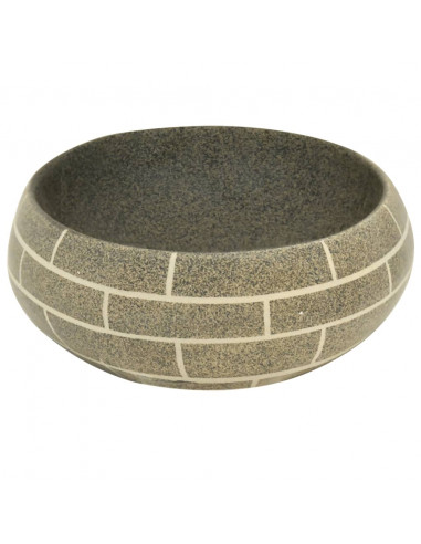 Lavabo da Appoggio Multicolore Ovale 59x40x15 cm Ceramica