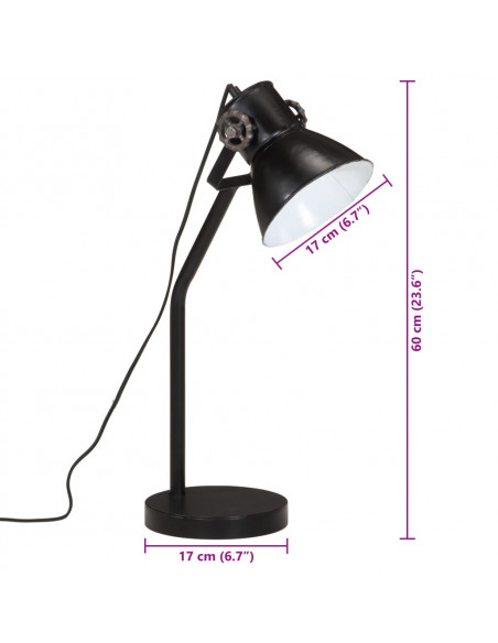 Lampada da Scrivania 25 W Nera 17x17x60 cm E27