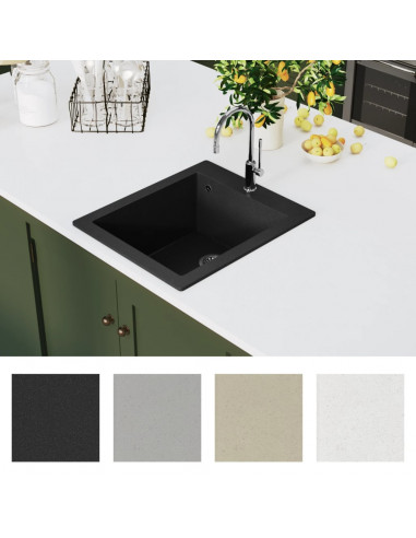 Lavandino Cucina Granito Nero solo Lavello ad Incasso