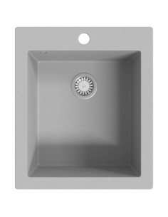 Lavandino da Cucina Granito solo Lavello ad Incasso Grigio 2