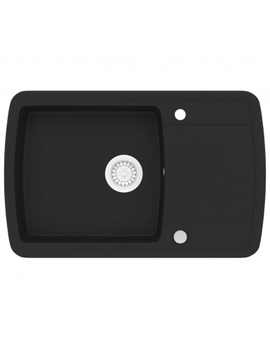 Lavello da Cucina in Granito Vasca Singola Nero