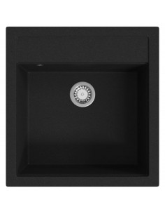 Lavello da Cucina in Granito Vasca Singola Nero 2
