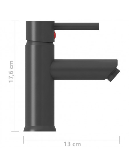 Rubinetto per Lavabo del Bagno Grigio 130x176 mm